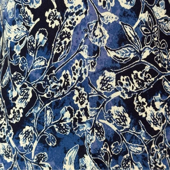 NWT LUCKY BRAND Indigo Floral Maxi Dress Boho Tassel Beach Dress Cover Up Size S - Picture 6 of 16